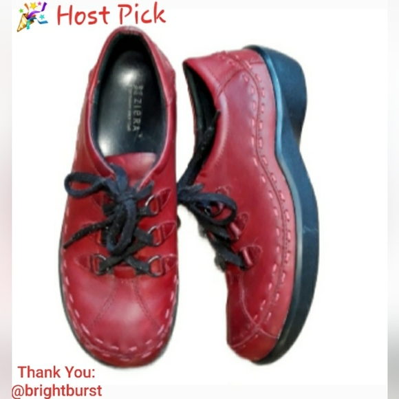 Ziera Shoes - Ziera Allsorts Hiking Inspired Lace Up Shoes - Rogue Red EU 38.5 M / US 8